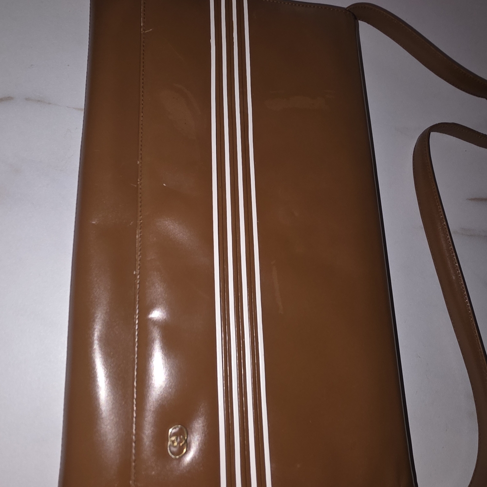 Gucci Brown Crossbody Bag VINTAGE PORTFOLIO BAG 1980'S Aprox